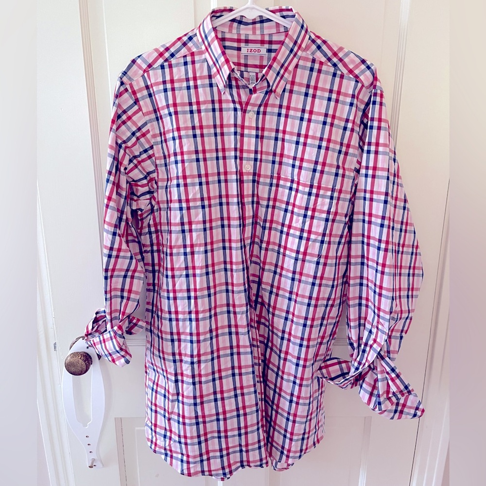 IZOD mens long sleeve dress shirt